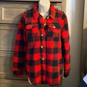 Women’s plaid Sherpa